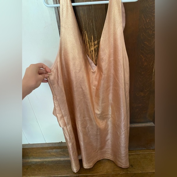 Zara Metallic Ruffle Mini Dress - Picture 3 of 6